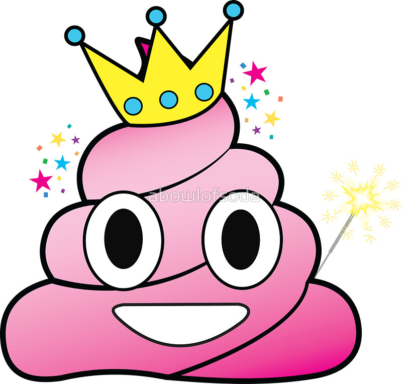 800x764 Princess Poop Emoji Stickers By Abowlofsoda Redbubble