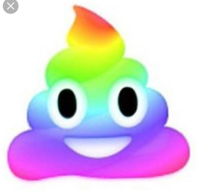 628x611 Rainbow Poo Emoji