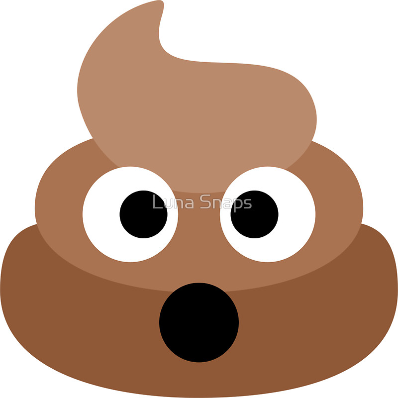 800x800 Shocked Poop Emoji Stickers By Luna Snaps Redbubble