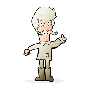 300x300 Man Wearing Old Fashioned Clothes Illustration Royalty Free Stock