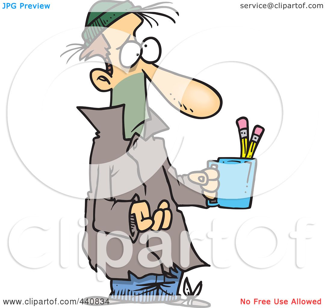 1080x1024 Royalty Free (Rf) Clip Art Illustration Of A Cartoon Poor Man