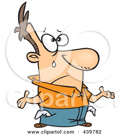 450x470 Royalty Free (Rf) Clipart Illustration Of A Poor Man With Empty