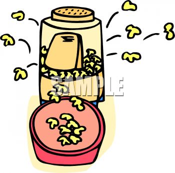 350x345 Picture Of An Air Popper Popping Popcorn In A Vector Clip Art