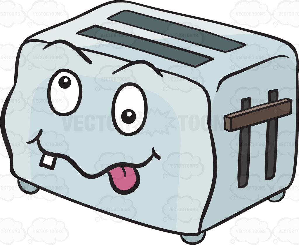 1024x841 Crazy Looney Pop Up Toaster Emoji Cartoon Clipart