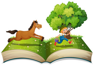 300x210 Illustration Of A Pop Up Book Of Beach Royalty Free Stock Image