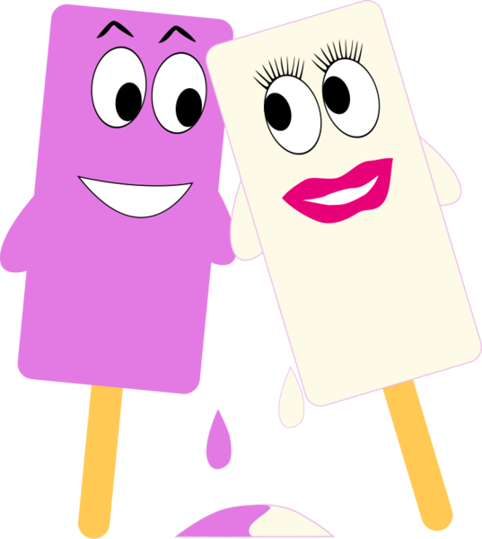 537x600 This Cute Cartoon Popsicle Couple Clip Art Is Free For Personal