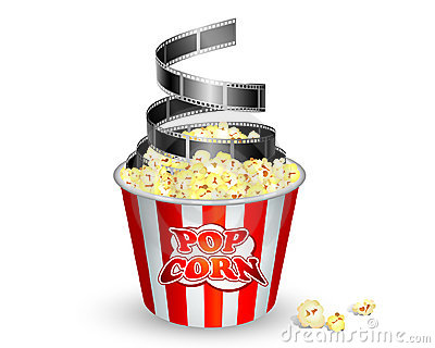 400x320 Movie And Popcorn Clipart
