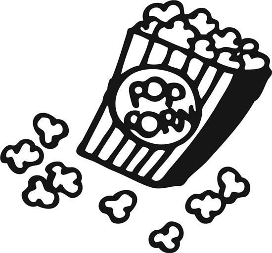 550x512 Free Popcorn Clipart Black And White Image