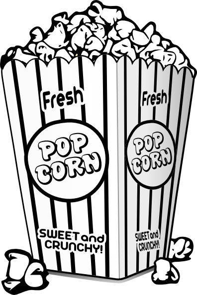 396x594 Popcorn Black And White Popcorn Black And White Clipart 2