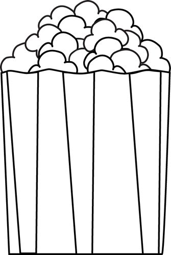 335x500 Black And White Popcorn Food, Drink And Cooking Coloring Pages