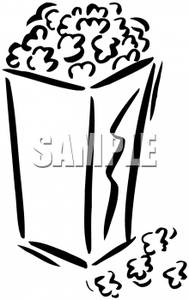 189x300 And White Bag Of Popcorn Clipart Picture