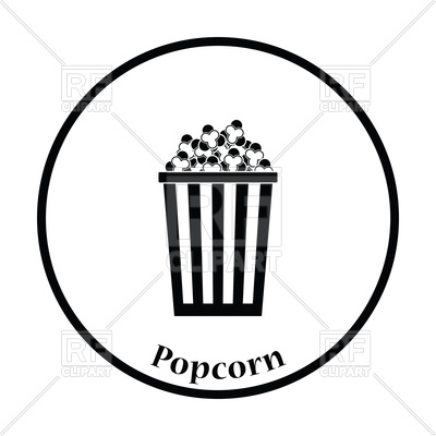 400x400 Cinema Popcorn Icon Royalty Free Vector Clip Art Image