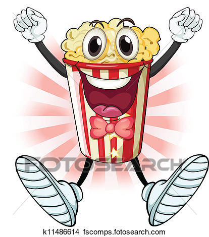 414x470 Clipart Of Popcorn Vector Seamless Pattern K9508795