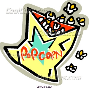 300x298 Bag Of Popcorn Vector Clip Art