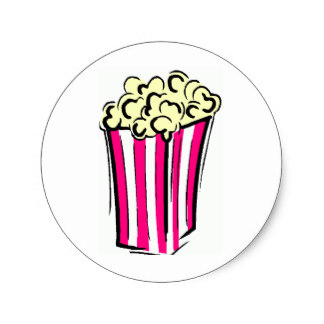 324x324 Popcorn Box Stickers Zazzle