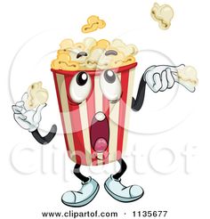 236x246 Emoji Character Cartoon Eating Popcorn