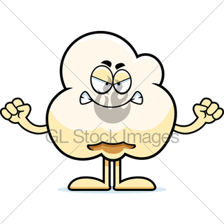 325x325 Angry Cartoon Popcorn Gl Stock Images