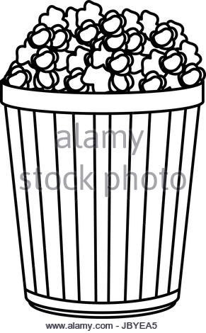291x470 Popcorn Bucket Flat Design Long Shadow Vector Icon Stock Vector
