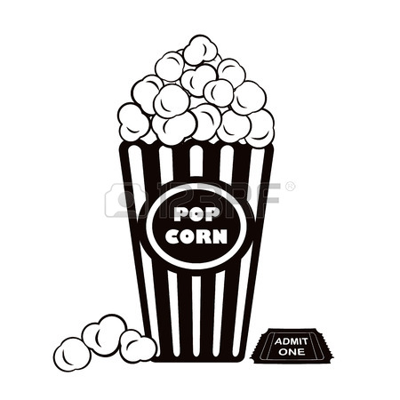 450x450 Vector Illustration Of The Popcorn Explosion On Blue Grunge Burst