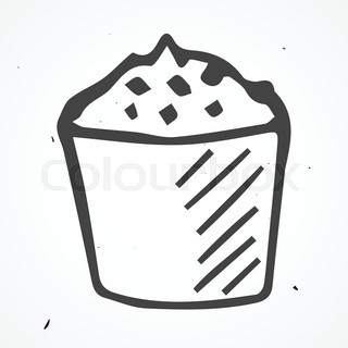 320x320 Classic Clip Art Graphic Icon With Popcorn Stock Vector Colourbox