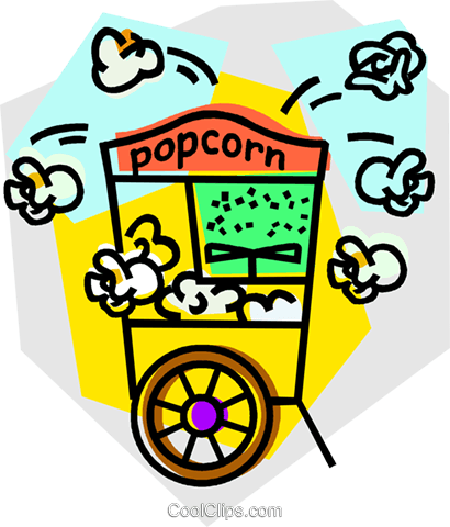 410x480 Popcorn Stand Royalty Free Vector Clip Art Illustration Vc015190