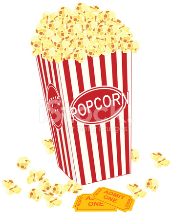 352x440 Movie Popcorn Stock Vector