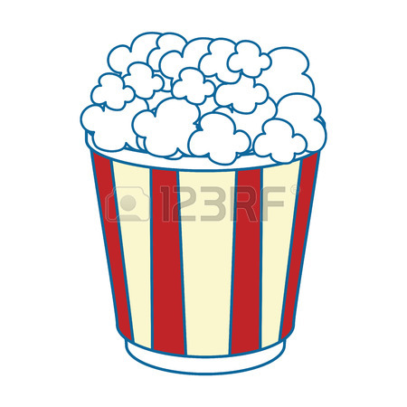 450x450 Popcorn Bucket Over White Background Graphic Royalty Free Cliparts