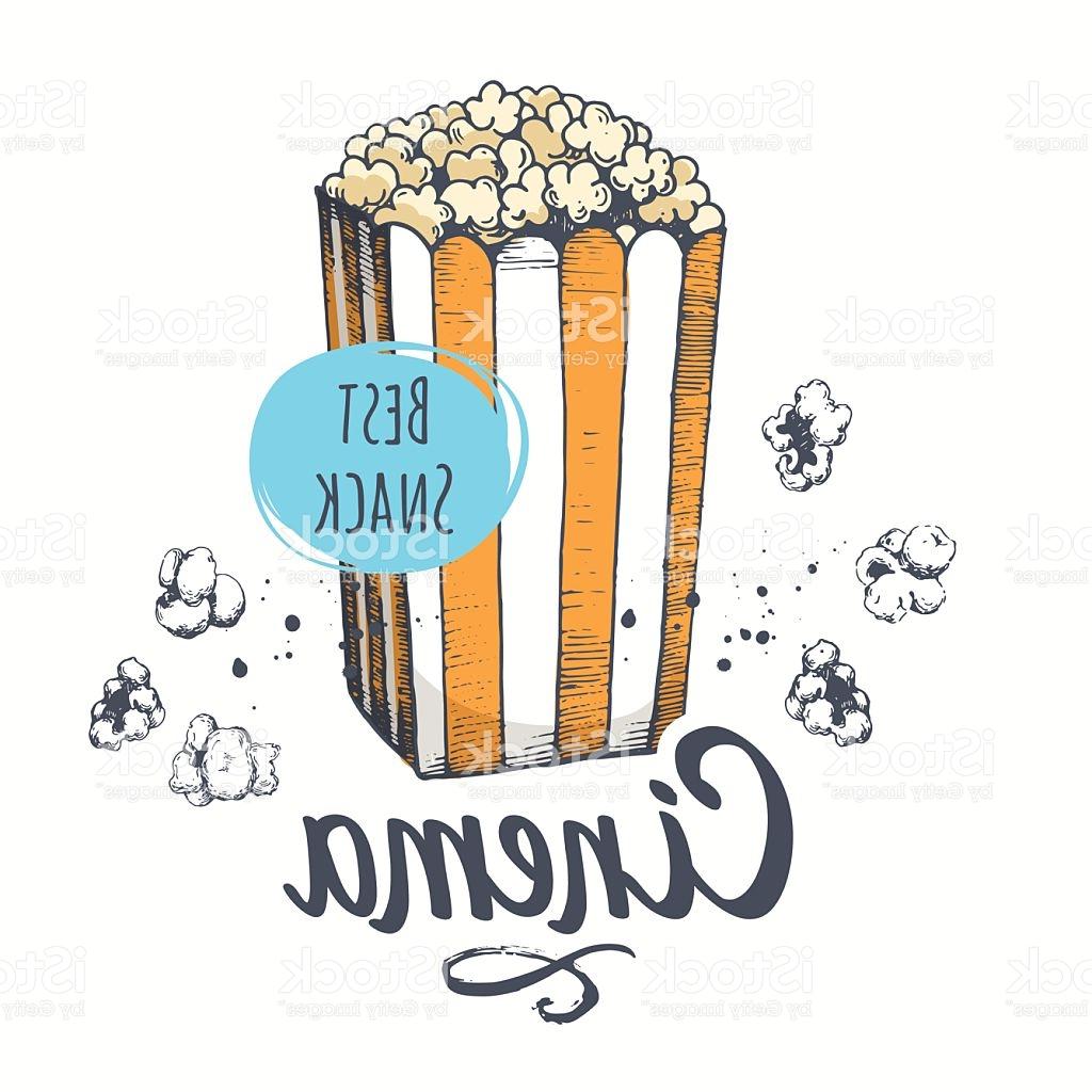 1024x1024 Best 15 Vector Illustration With Sketch Popcorn Bucket Design