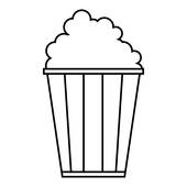 170x170 Popcorn Icon Stock Illustrations