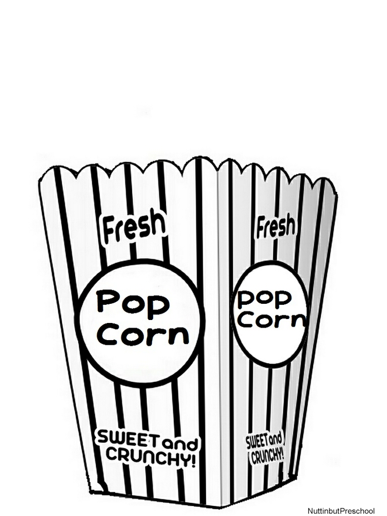 768x1024 Popcorn Bag Coloring Page Timykids