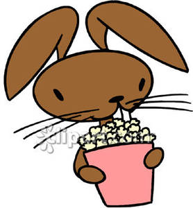 278x300 Bunny Rabbit Eating Popcorn