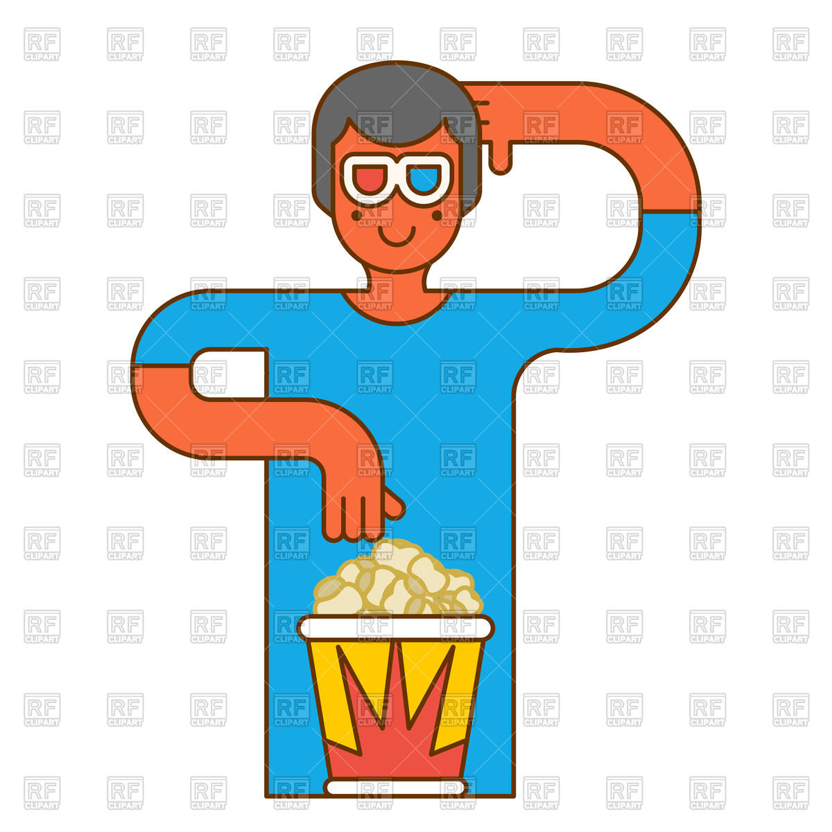 1200x1200 Cinema Seamless Background With Scattered Popcorn And 3d Glasses