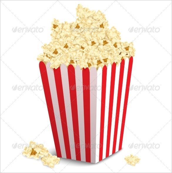 585x590 Popcorn Box Template