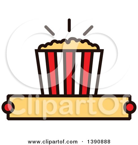 450x470 Clipart Happy Popcorn Bucket Character Licking His Lips