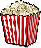 146x170 Clipart Of Box With Popcorn, Vector K15414284