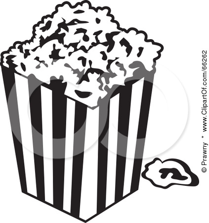423x450 Popcorn Box Clipart Black And White