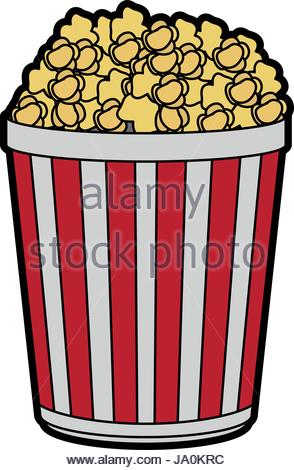 294x470 Popcorn Bucket Flat Design Long Shadow Vector Icon Stock Vector
