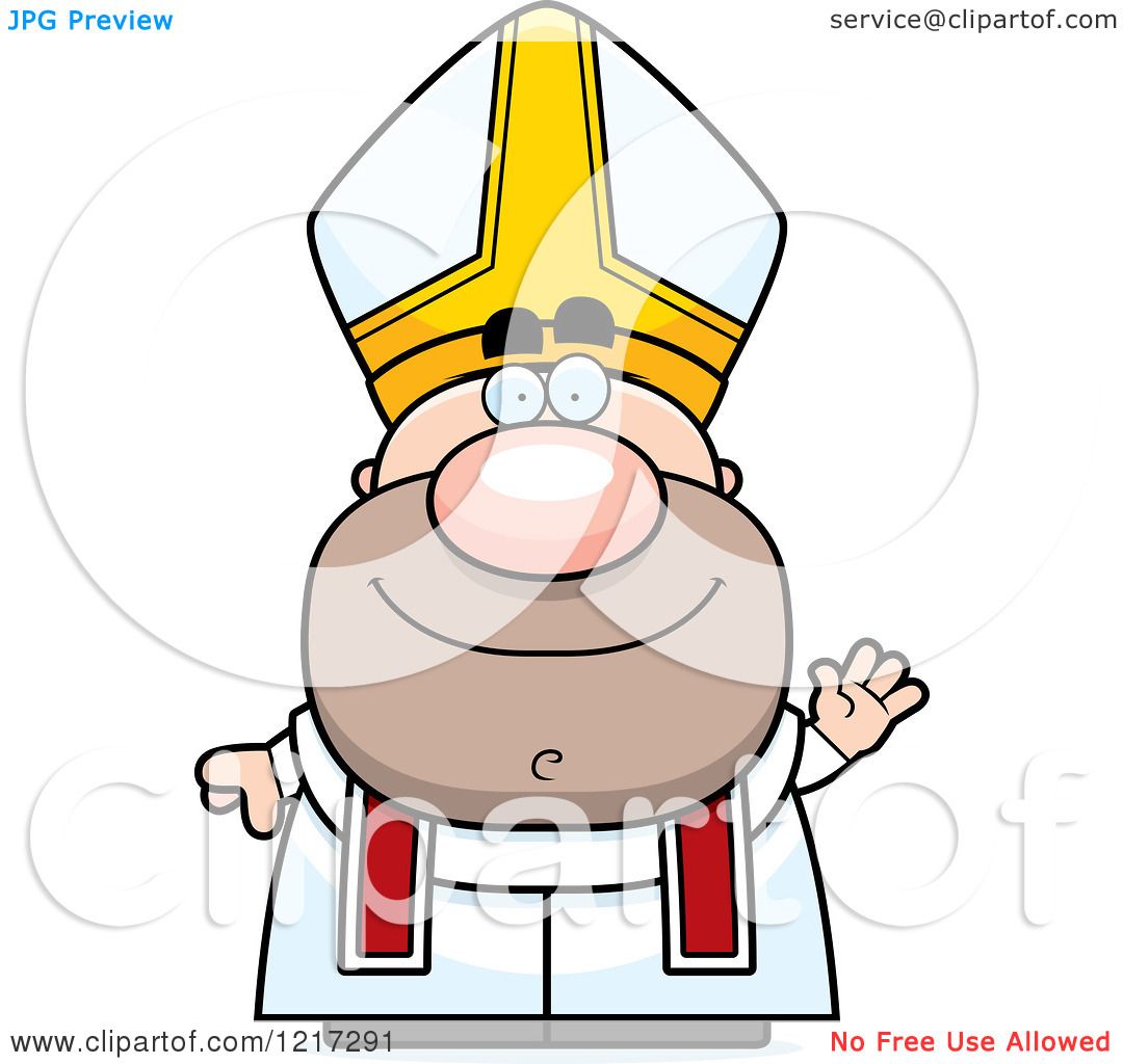 1080x1024 Clipart Of A Waving Pope
