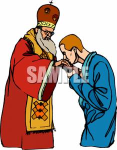 234x300 Man Kissing The Pope's Hand Clipart Image