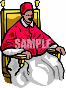 226x300 Pope Sitting In A Large Chair Clipart Picture