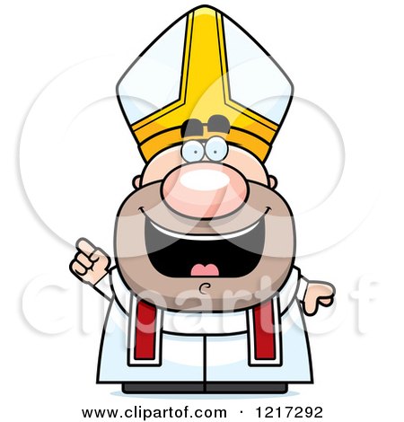 450x470 Clipart Of A Happy Pope With An Idea