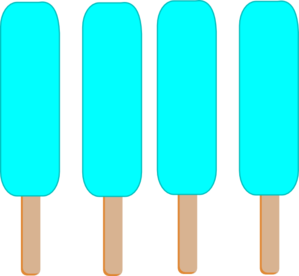 299x276 4 Light Blue Single Popsicle Clip Art
