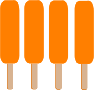 300x288 4 Orange Single Popsicle Clip Art