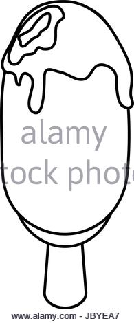 195x470 The Ice Cream Icon. Dessert And Popsicle, Refreshing Symbol. Flat