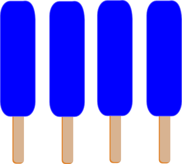 600x539 4 Dark Blue Single Popsicle Clip Art