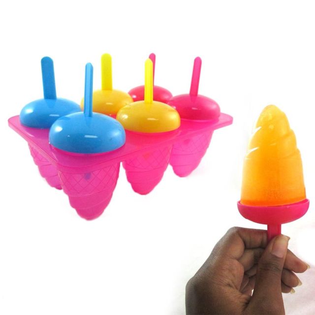 640x640 1pc 6 Section Swirl Ice Pop Maker Mold Popsicle Dessert Cream
