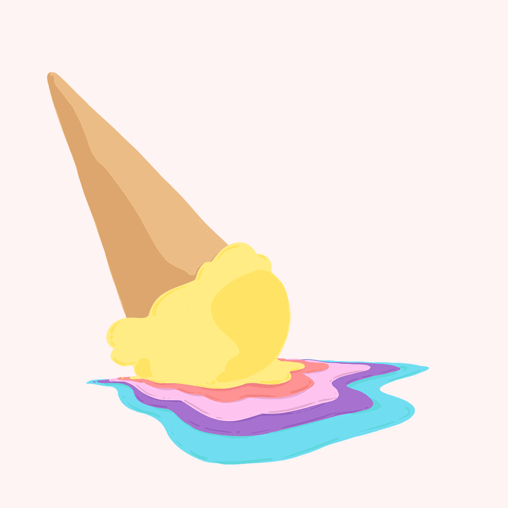 1000x1000 Melting Ice Cream Gif By Popsicle Illusion