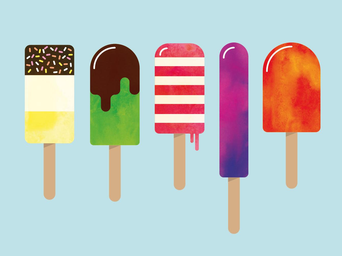 1340x1006 Unique Popsicle Outline Vector Drawing