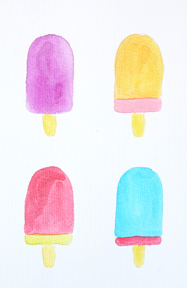 720x1110 Alice And Loisdiy Watercolor Popsicle Art Print
