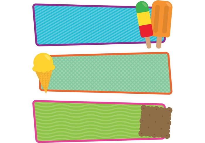 700x490 Free Vector Ice Cream And Popsicle Banners